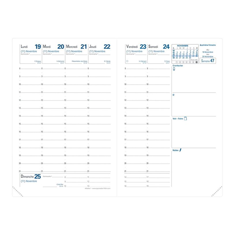 3371010459322-Agenda Bloom - 1 semaine sur 2 pages - 10 x 15 cm - rose - Quo Vadis-P_400009689_2-1