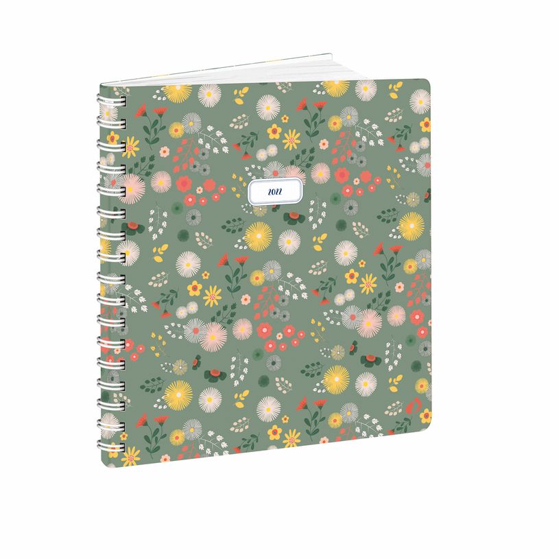 3371010461653-Agenda à spirale Daisy - 1 semaine sur 2 pages - 16 x 16 cm - vert - Quo Vadis-P_400009698_1-0