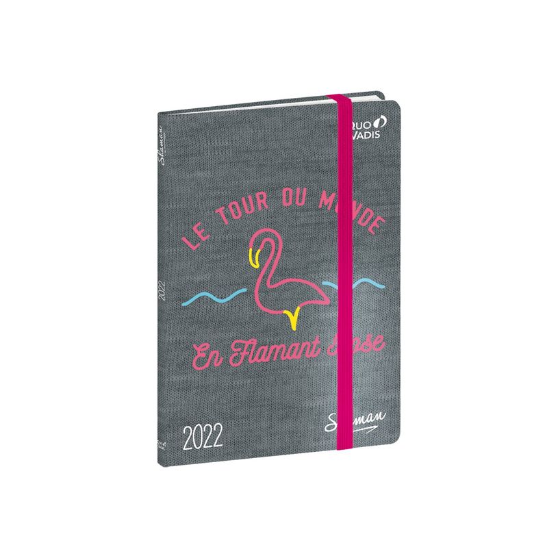 3371010465231-Agenda Shaman avec élastique - 1 semaine sur 2 pages - 10 x 15 cm - flamant rose - Quo Va-P_400009703_2-0