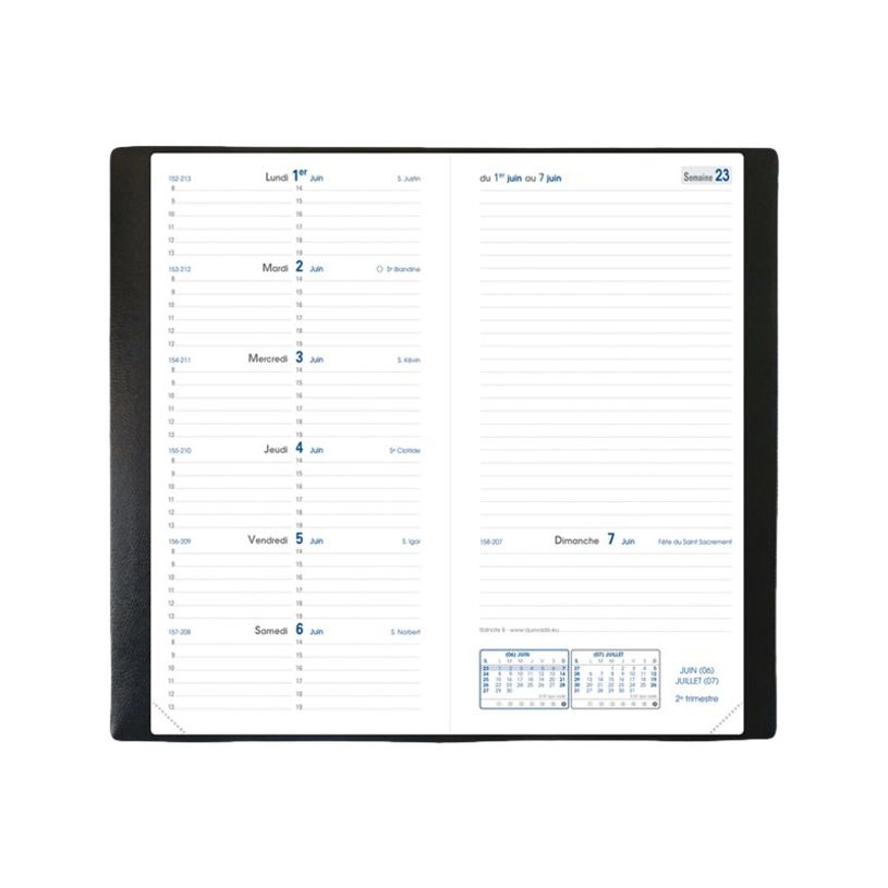 3371010445097-Agenda Tocana Italnote - 1 semaine sur 2 pages - 8,8 x 17 cm - noir - Quo Vadis-P_400009716_2-2