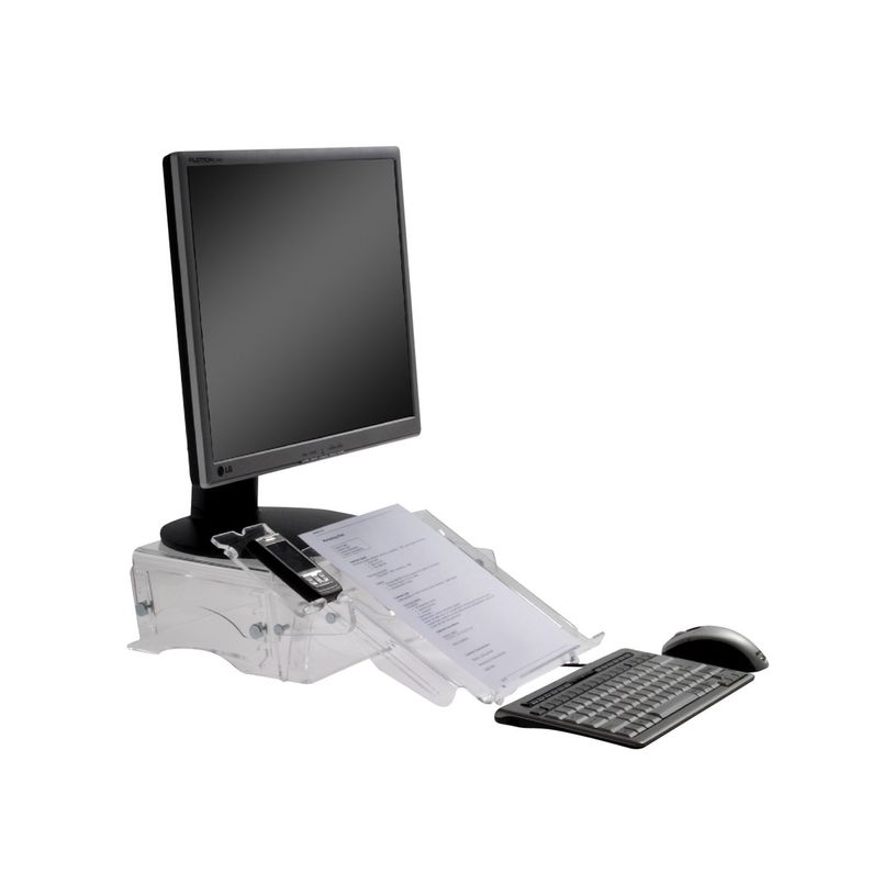 8717399990899-Bakker Elkhuizen Q-deskmanager 150 - support écran avec porte document - transparent-P_400009900_3-2