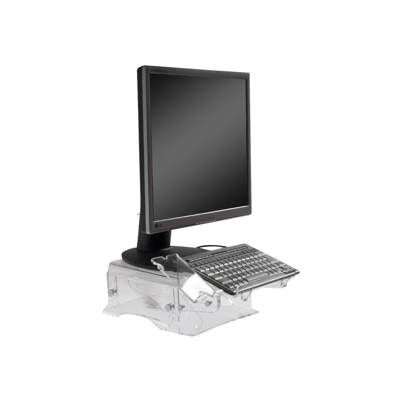 8717399990899-Bakker Elkhuizen Q-deskmanager 150 - support écran avec porte document - transparent-P_400009900_4-3