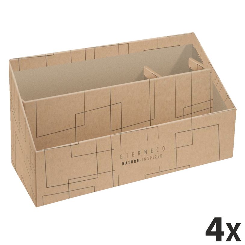 9002493094741-Exactompta Eterneco - 4 Trieurs vertical/porte-lettres 3 compartiments en carton - brun mo-P_400010024_1-0