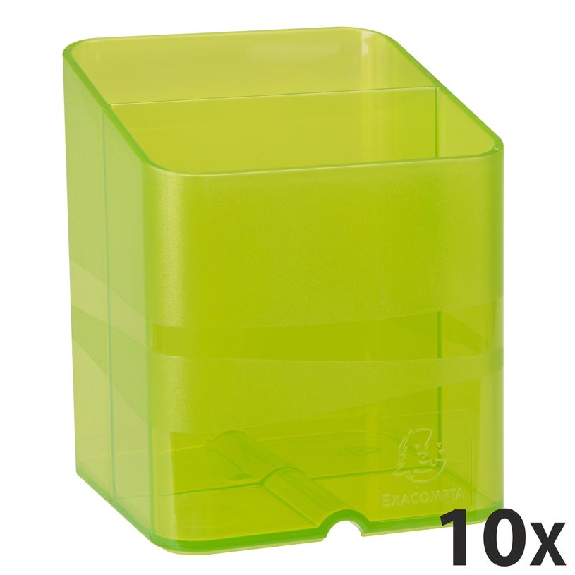 9002493094673-Exacompta Pen Cube - 10 Pots à crayons - vert pomme translucide-P_400010064_1-0