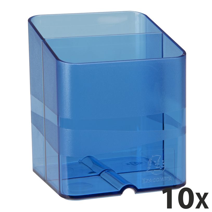 9002493094697-Exacompta Pen Cube - 10 Pots à crayons - bleu royal translucide-P_400010066_1-0
