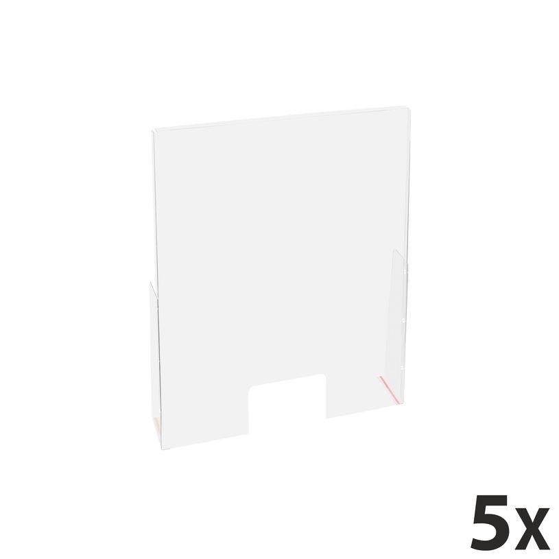 9002493104631-Exacompta ExaScreen - 5 Vitrines de comptoir à poser - barrière de protection contre les éternuements et les pos-P_400010080_1-0