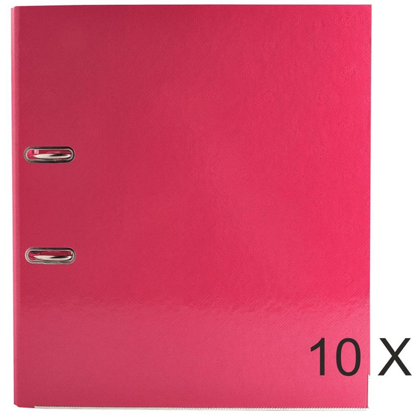 3130632538255-1928 by Exacompta Prem'Touch - 10 Classeurs à levier - Dos 70 mm - A4 - framboise-P_400010341_1-0