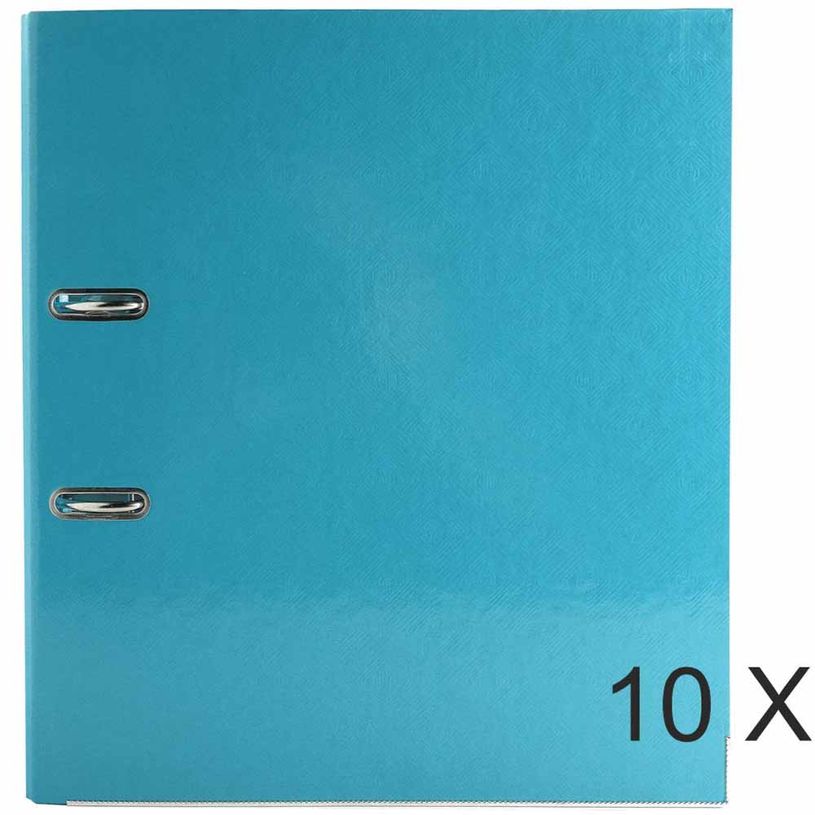 3130632538279-1928 by Exacompta Prem'Touch - 10 Classeurs à levier - Dos 70 mm - A4 - turquoise-P_400010343_1-0