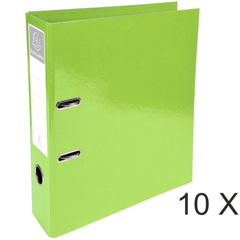 3130632536237-Exacompta Iderama Prem'Touch - 10 Classeurs à levier - Dos 70 mm - A4 - vert anis-P_400010346_1-0