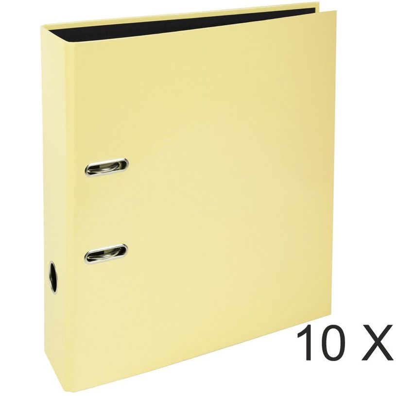 3130632535698-Exacompta Aquarel Prem'Touch - 10 Classeurs à levier - Dos 80 mm - A4 - jaune citron-P_400010360_1-0