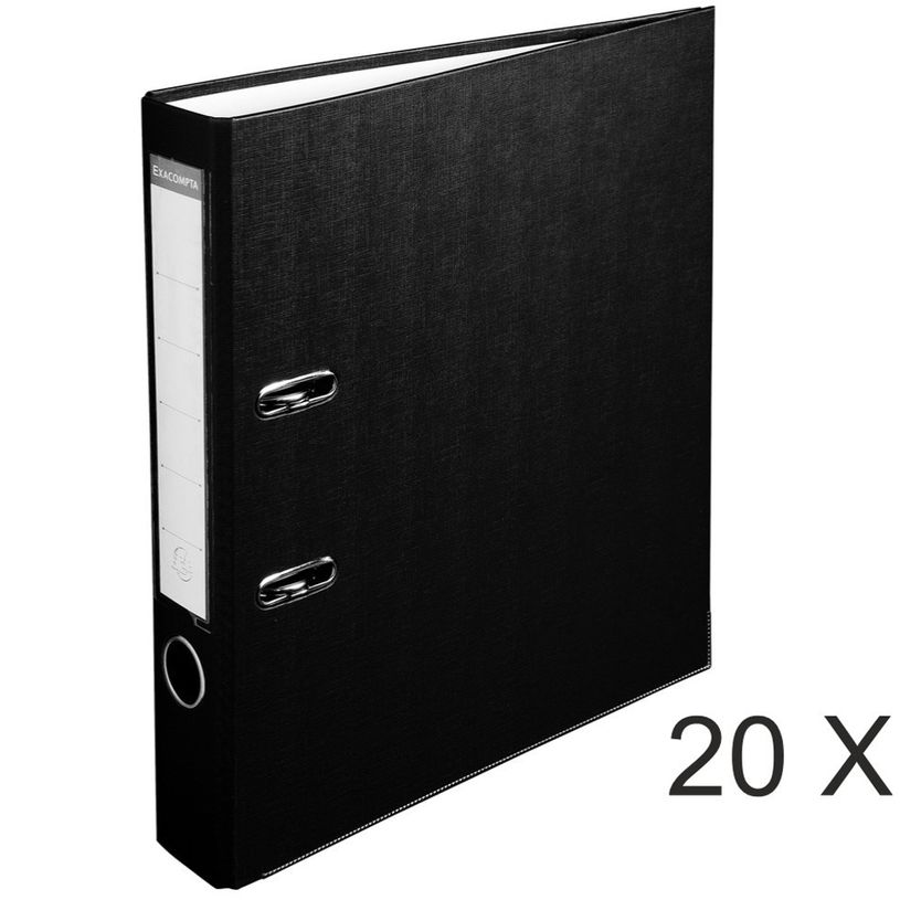 4010961915417-Exacompta - 20 Classeurs à levier - Dos 50 mm - A4 - noir-P_400010363_1-0