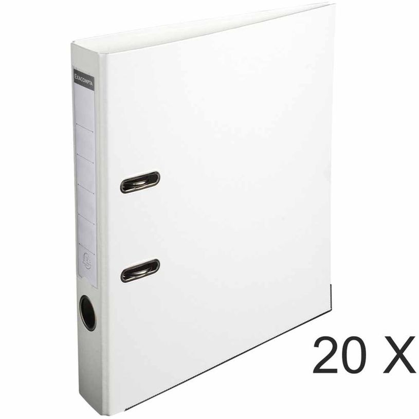 4010961915424-Exacompta - 20 Classeurs à levier - Dos 50 mm - A4 - blanc-P_400010364_1-0