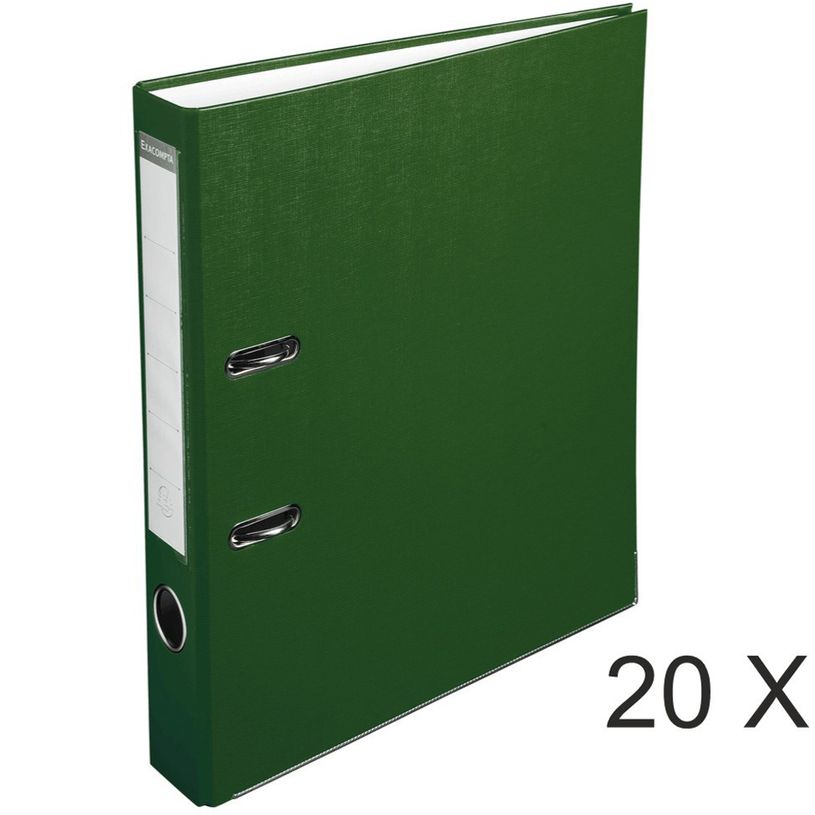 4010961915455-Exacompta - 20 Classeurs à levier - Dos 50 mm - A4 - vert-P_400010367_1-0