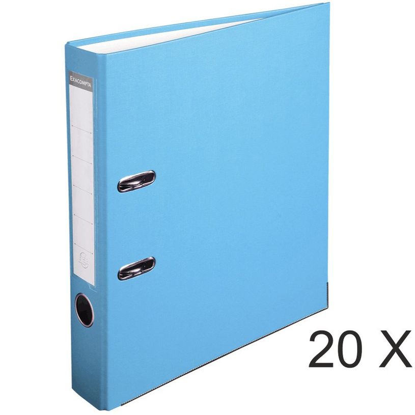 3130634915412-Exacompta - 20 Classeurs à levier - Dos 50 mm - A4 - bleu clair-P_400010369_1-0
