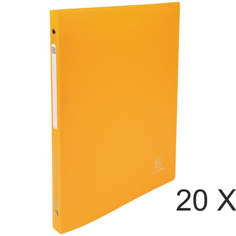 3130632511968-Exacompta Opak - 20 Classeurs polypro à anneaux - Dos 20 mm - A4 - jaune-P_400010394_4-0