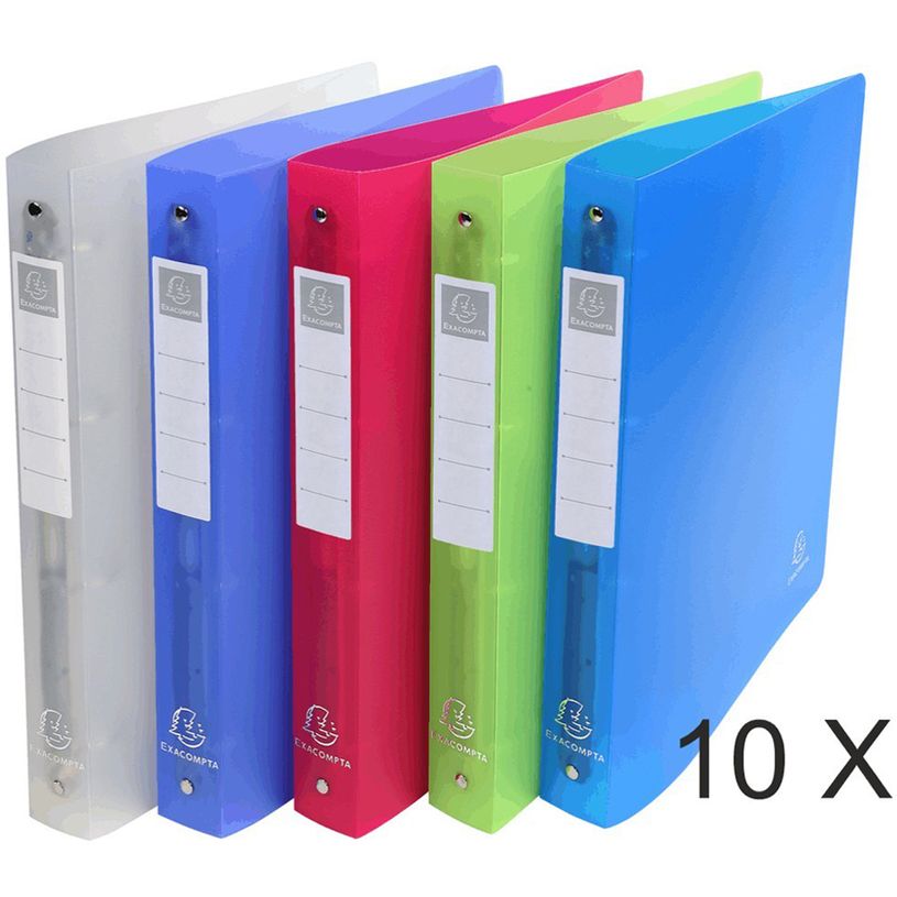 3130632513597-Exacompta Chromaline - 10 Classeurs polypro à anneaux - Dos 40 mm - A4 - disponible dans -P_400010396_1-0