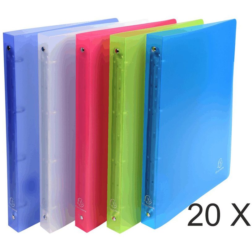 3130632514693-Exacompta Chromaline - 20 Classeurs polypro à anneaux - Dos 30 mm - A4 - disponible dans -P_400010401_1-0