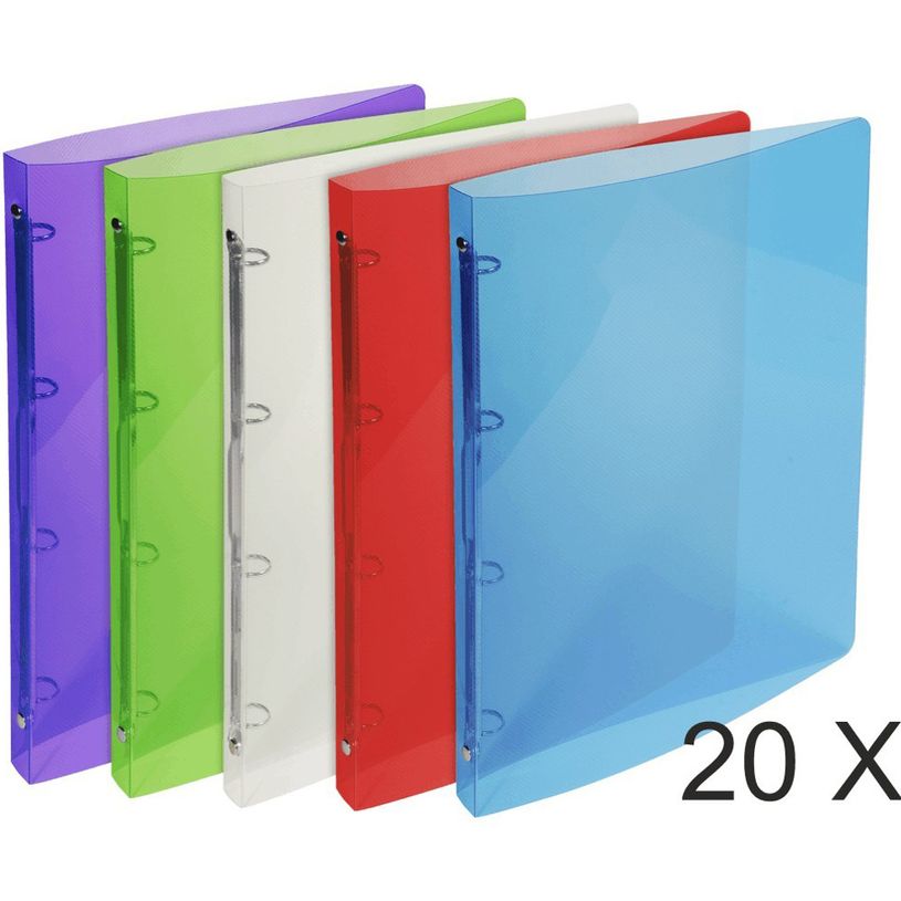 3130632514983-Exacompta Crystal - 20 Classeurs polypro à anneaux - Dos 40 mm - A4 - disponible dans dif-P_400010402_1-0
