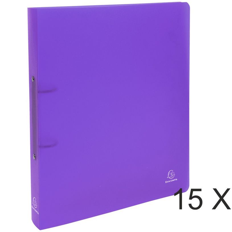 3130632543662-Exacompta Chromaline - 15 Classeurs 2 anneaux - Dos 40 mm - A4 Maxi - violet-P_400010423_1-0