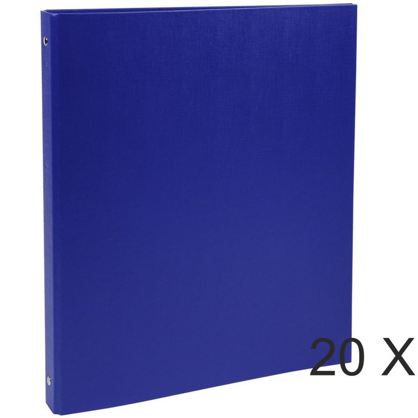 3130634511522-Exacompta - 20 Classeurs à anneaux - Dos 20 mm - A4 - bleu (carton recouvert PP)-P_400010445_1-0