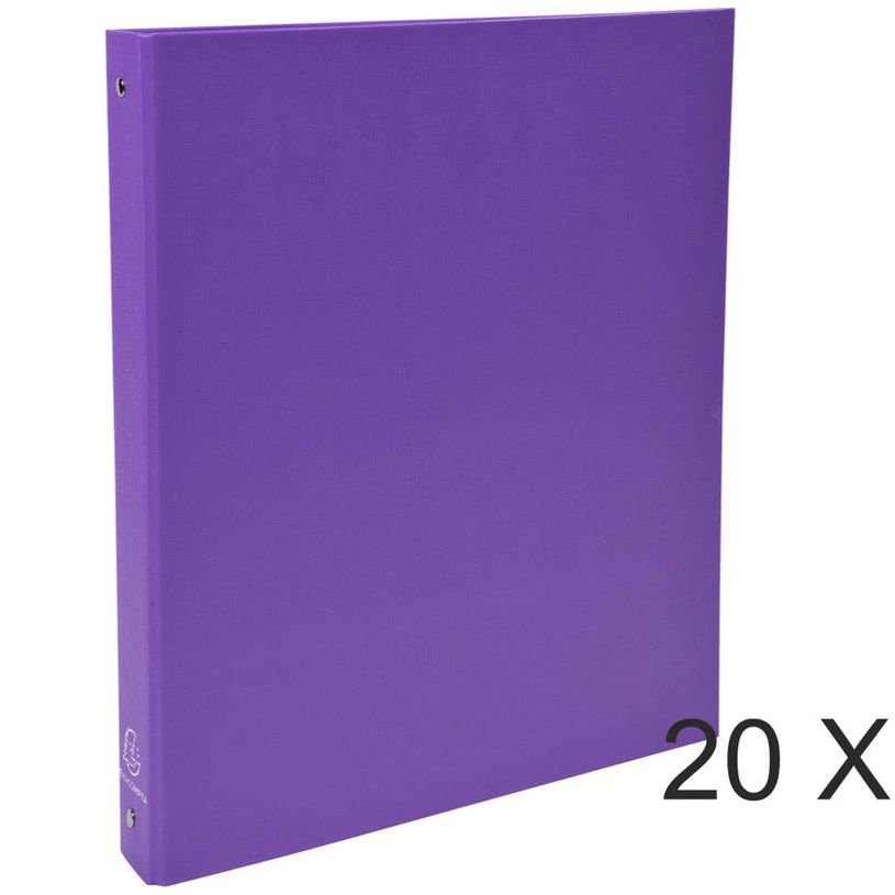 3130632513764-Exacompta - 20 Classeurs à anneaux - Dos 40 mm - A4 - violet (carton recouvert PP)-P_400010451_1-0