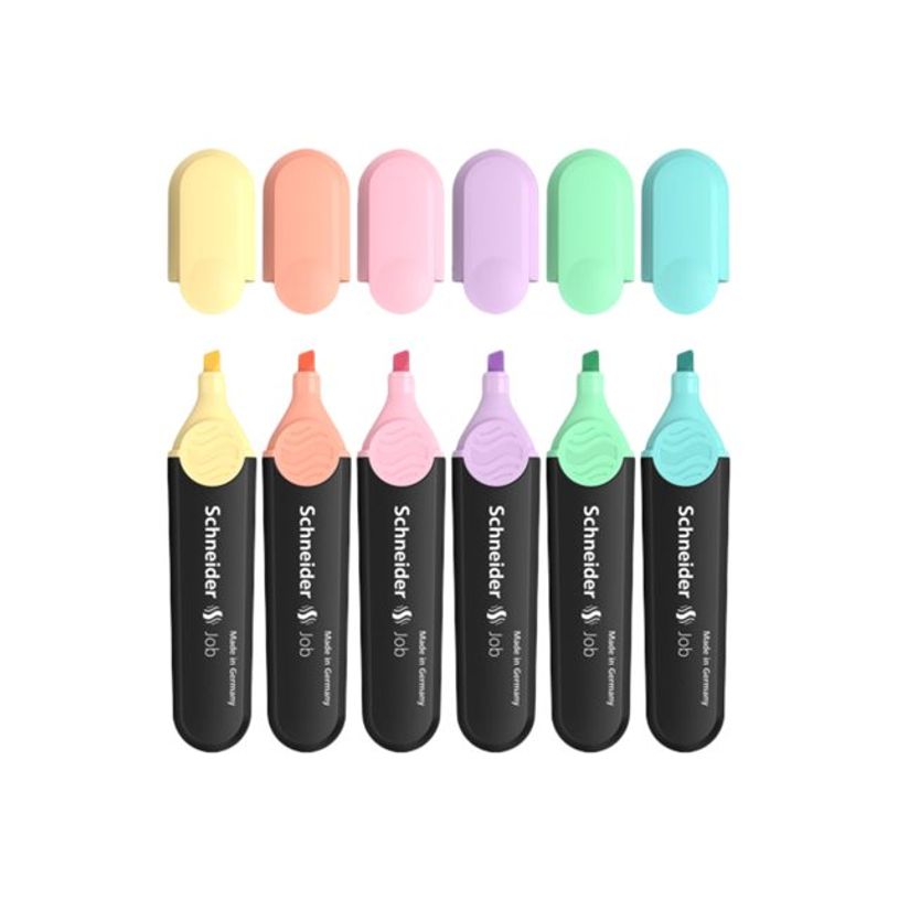 4004675135964-Schneider Job Pastel - Pack de 6 surligneurs - couleurs assorties-P_400010511_3-2