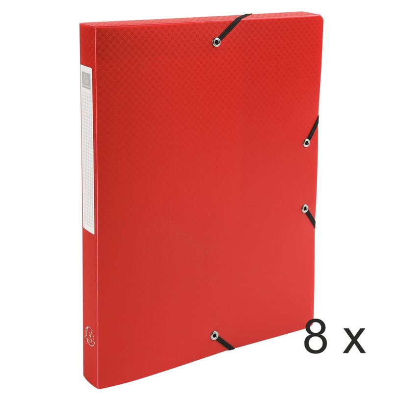 3130632596859-Exacompta Opak - 8 Boîtes de classement - dos 25 mm - rouge-P_400010516_1-0