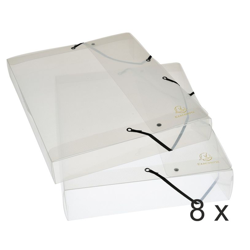 3130632059620-Exacompta Crystal - 8 Boîtes de classement - dos 25 mm - cristal - polypro-P_400010518_1-0