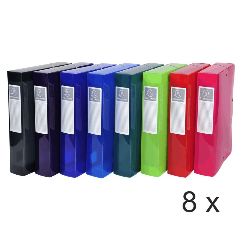 3130632596606-Exacompta Iderama - 8 Boîtes de classement - dos 60 mm - couleurs assorties - polypro-P_400010520_1-0