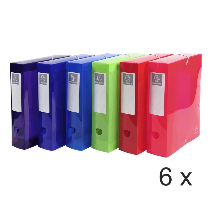 3130639596807-Exacompta Iderama - 6 Boîtes de classement - dos 80 mm - couleurs assorties - polypro-P_400010521_1-0