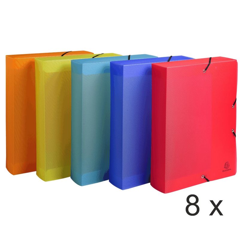 3130632059873-Exacompta Linicolor - 8 Boîtes de classement - dos 60 mm - couleurs assorties - polypro-P_400010529_1-0