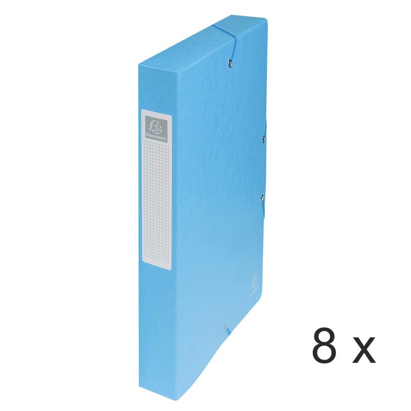 3130632504069-Exacompta Exabox - 8 Boîtes de classement en carte lustrée - dos 40 mm - turquoise-P_400010561_1-0