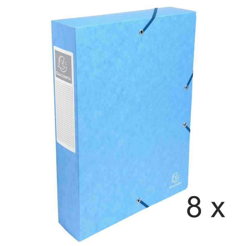 3130632506063-Exacompta Exabox - 8 Boîtes de classement en carte lustrée - dos 60 mm - turquoise-P_400010562_1-0