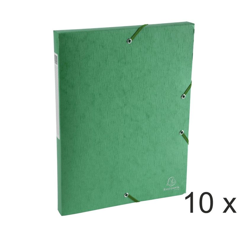 3130632507039-Exacompta Exabox - 10 Boîtes de classement en carte lustrée - dos 25 mm - vert-P_400010571_1-0
