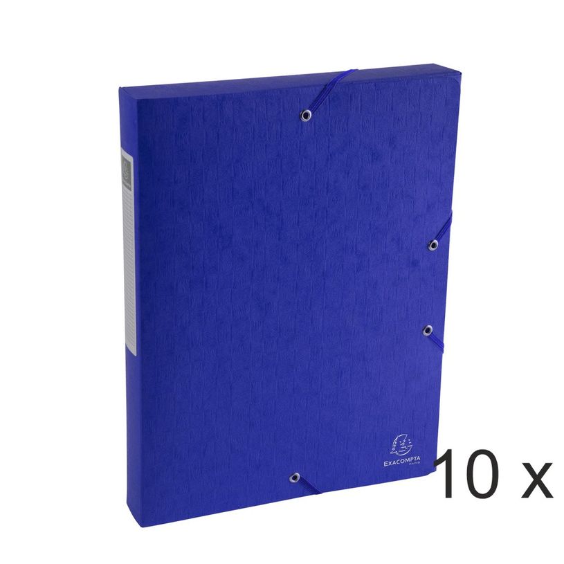 3130632508128-Exacompta Exabox - 10 Boîtes de classement en carte lustrée - dos 40 mm - bleu-P_400010576_1-0