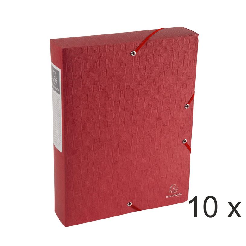 3130631509157-Exacompta Exabox - 10 Boîtes de classement en carte lustrée - dos 60 mm - rouge-P_400010584_1-0