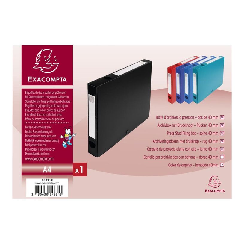 3130632546311-Exacompta - 10 Boîtes de classement à pression - dos 40 mm - noir - polypro-P_400010586_4-3