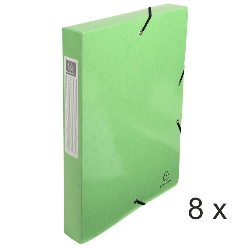 3130632599232-Exacompta Iderama - 8 Boîtes de classement - dos 40 mm - vert anis-P_400010604_1-0