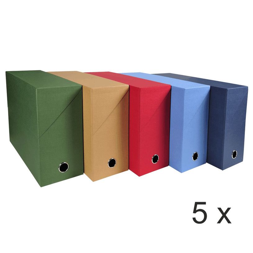 3130632894207-Exacompta - 5 Boîtes de transfert - dos 120 mm - toile couleurs assorties-P_400010630_1-0