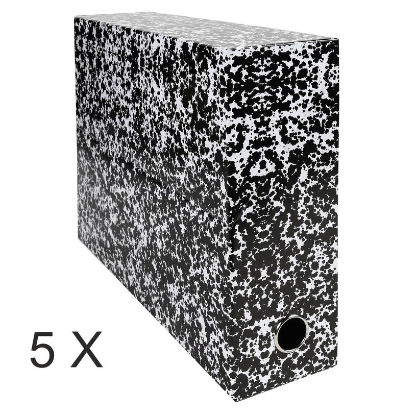 3130632897260-Exacompta Annonay - 5 Boîtes de transfert - dos 90 mm - toile blanc-P_400010636_1-0