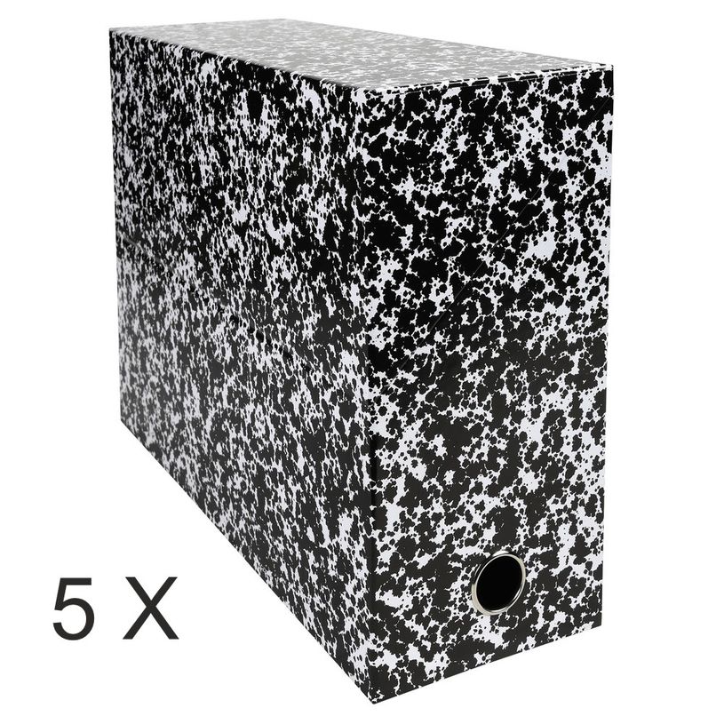 3130632898267-Exacompta Annonay - 5 Boîtes de transfert - dos 120 mm - toile blanc-P_400010638_1-0