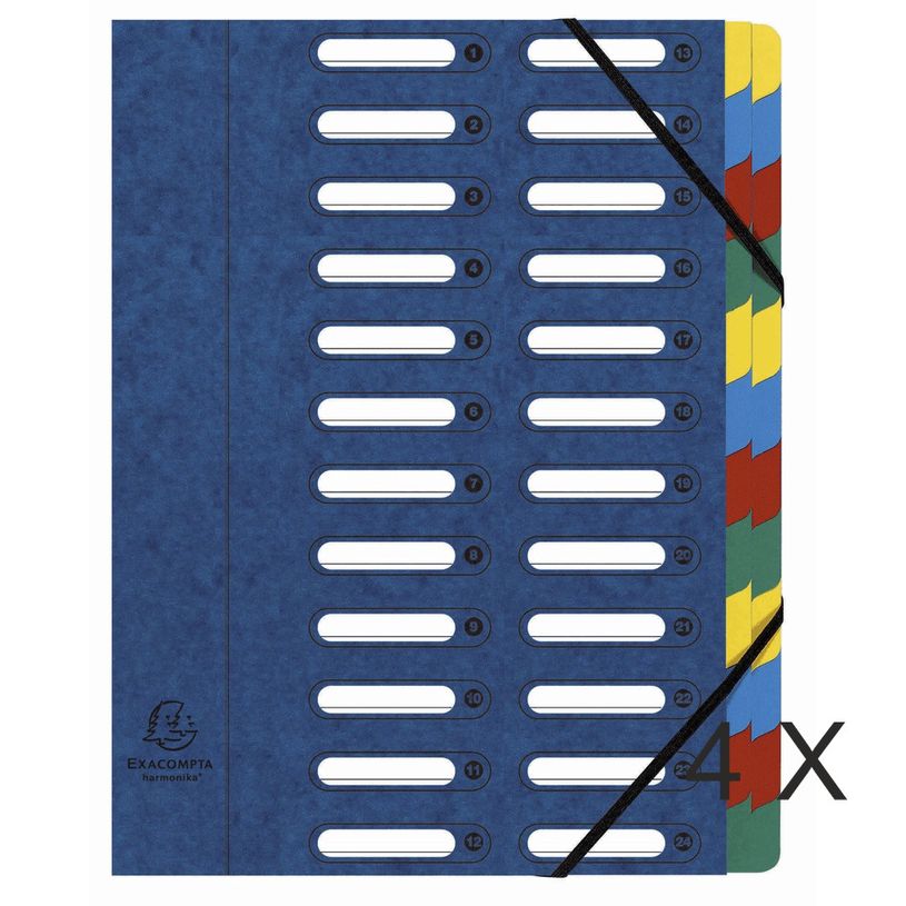 3130632552428-Exacompta Harmonika - 4 Trieurs à fenêtres 24 positions - bleu-P_400010683_1-0