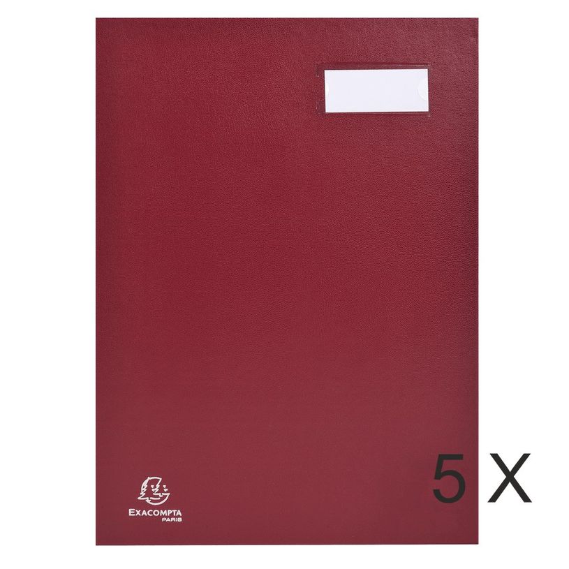 3130632242442-Exacompta - 5 Parapheurs direction 24 compartiments - bordeaux-P_400010695_1-0