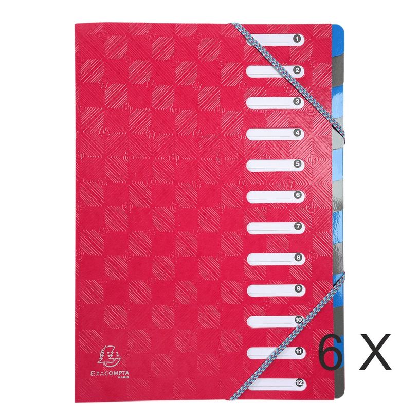 3130632562243-1928 by Exacompta - 6 Trieurs extensibles 12 positions - framboise-P_400010704_3-0