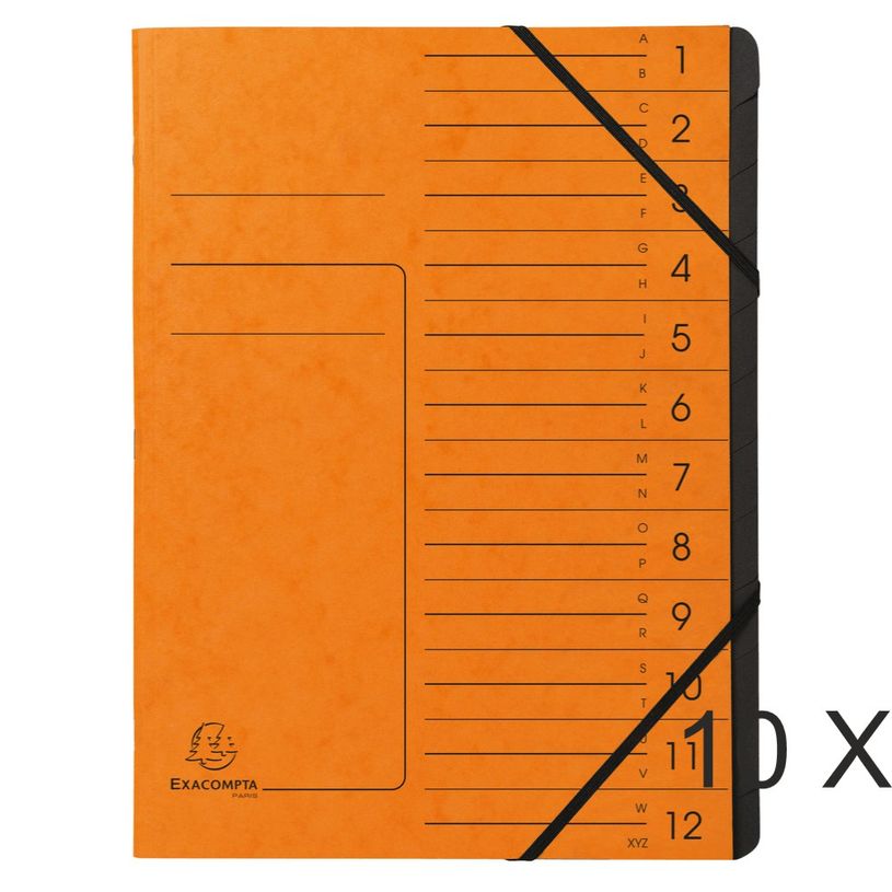 3130638541204-Exacompta - 10 Trieurs 12 positions - orange-P_400010725_1-0