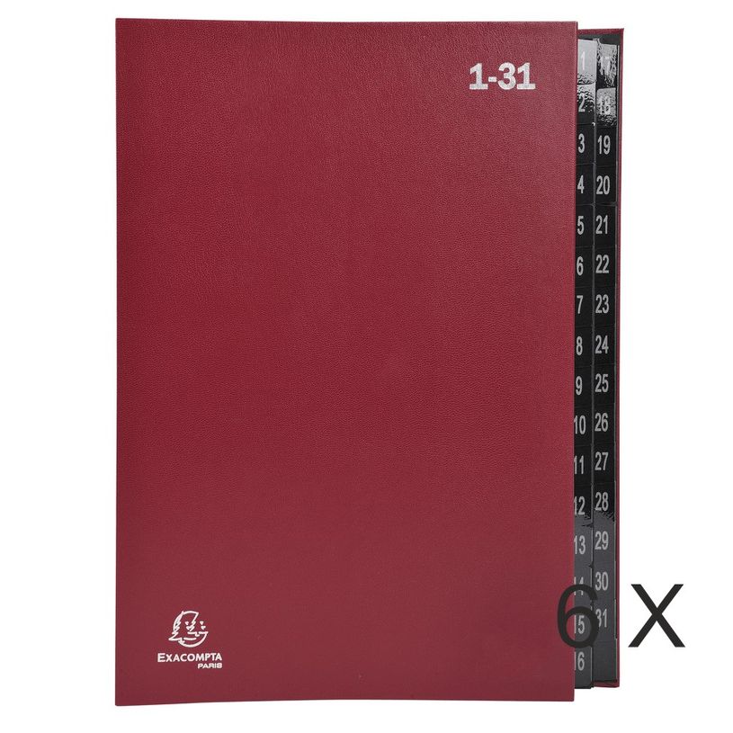 3130632570354-Exacompta Ordonator - 6 Trieurs numérique 32 positions - rouge-P_400010739_1-0