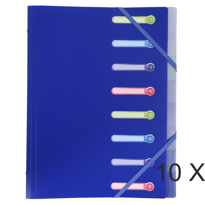 3130631561803-Exacompta Opak - 10 Trieurs polypro 8 positions - couleurs assorties-P_400010752_1-0