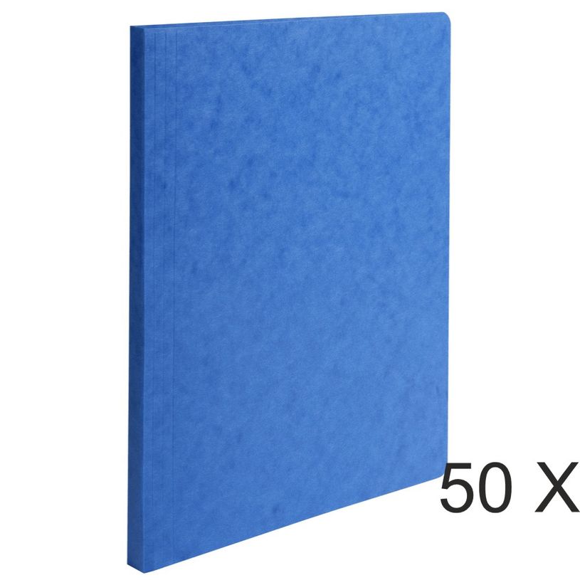3141879051155-Exacompta - 50 Chemises à dos rainé - 400 gr - bleu-P_400010782_1-0