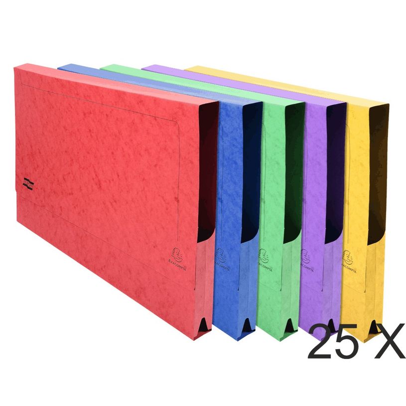 5016196147806-Exacompta - 25 Chemises poche A3 - 225 gr - couleurs assorties-P_400010786_1-0