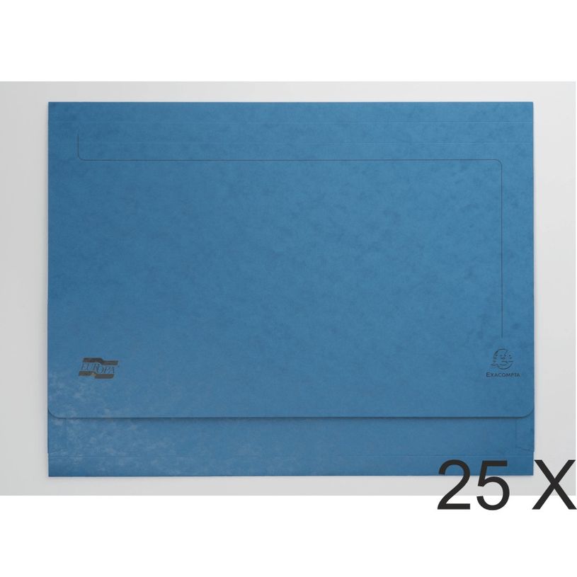 5016196147851-Exacompta - 25 Chemises poche A3 - 225 gr - bleu-P_400010787_1-0